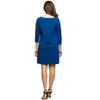 24seven Comfort Apparel Three Quarter Sleeve A Line Knee Length Dress - 3 of 3