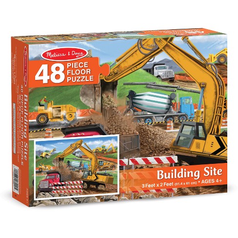 Melissa And Doug Building Site Jumbo Floor Puzzle 48pc Target