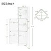 61" Tall Bathroom Corner Cabinet, Freestanding Storage Cabinet with Doors and Adjustable Shelves, MDF Board For Kitchen, Living Room - 4 of 4
