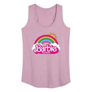 Women's - Barbie - Barbie Logo Rainbow Graphic Racerback Tank - 1 of 4