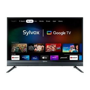 SYLVOX Smart RV TV, 32'' 12 Volt TV for RV Camper, Newest Google TV with Google Assitant App Store Chromecast, 1080P FHD DC/AC Powered Small Smart TV - 1 of 4