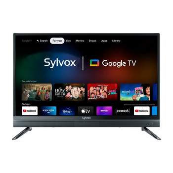 SYLVOX Smart RV TV, 32'' 12 Volt TV for RV Camper, Newest Google TV with Google Assitant App Store Chromecast, 1080P FHD DC/AC Powered Small Smart TV