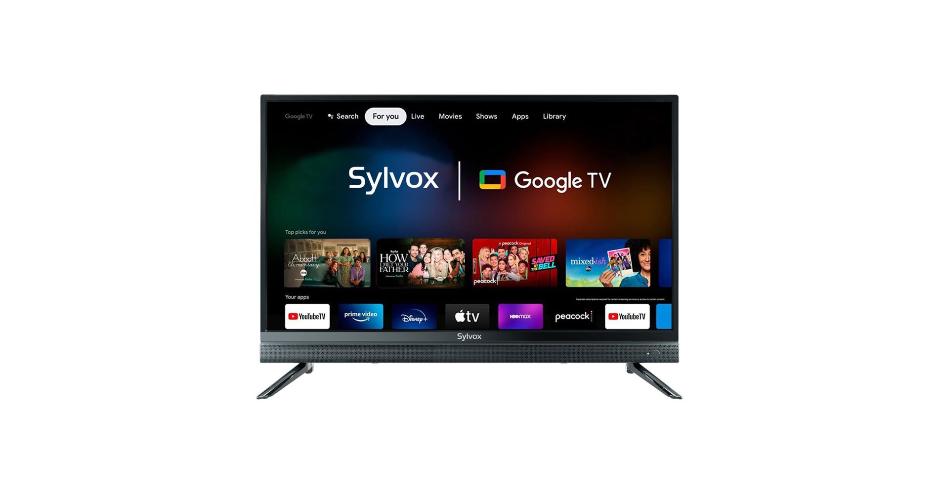 SYLVOX Smart RV TV, 32'' 12 Volt TV for RV Camper, Newest Google TV with Google Assitant App Store Chromecast, 1080P FHD DC/AC Powered Small Smart TV