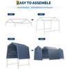 Carport Heavy Duty Tent, Outdoor Storage Shed with Roll-up Windows, Waterproof Tarp, Portable Garage with Ventilated Zipper Door, Storage Sheds - 4 of 4