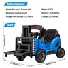 12V Kids Ride On Forklift Car, Electric Ride On Construction Car with Remote Control, Liftable Fork and Pallet, , Music Ride On Toy for Kids - 4 of 4