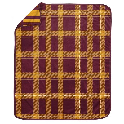 Washington Commanders Maroon and Gold Plush Blanket