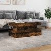 vidaXL Coffee Table with led Lights - Smoked Oak Engineered Wood - Modern Living Room Furniture - RGB Adjustable Lighting - 3 of 4