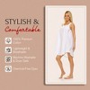 ADR Women's Cotton Nightgown, Sleeveless Lace Trimmed Button Up Short Vintage Night Dress Gown - 4 of 4