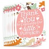 Big Dot of Happiness Girl Little Pumpkin - Fall Birthday Party or Baby Shower Thank You Cards (8 count) - 2 of 4