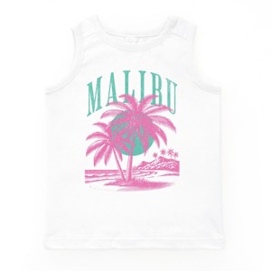 The Juniper Shop Retro Malibu Palm Tree Youth Tank Top - S - White - 1 of 4