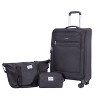 Whisen 3-Piece Set Luggage Sets Lightweight Softshell Suitcase with Travel Bag and Toiletry Bag - 2 of 4