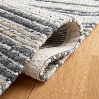 Marbella 3' x 5' Gray Flat Woven Wool Rug