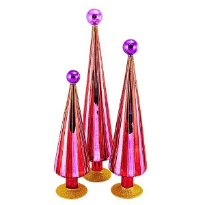 Cody Foster 19.0 Inch Carnival Trees Pink/Purple/Red Christmas Decorative Tree Set , Christmas Decor Modern Christmas (3PC) - 1 of 4