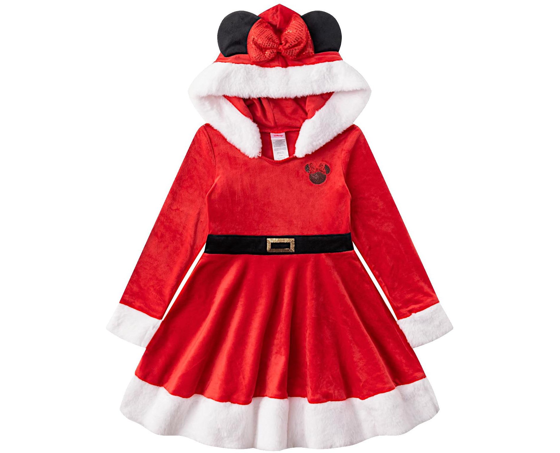 Disney Minnie Girls Cosplay Holiday Santa Dress for Kids
