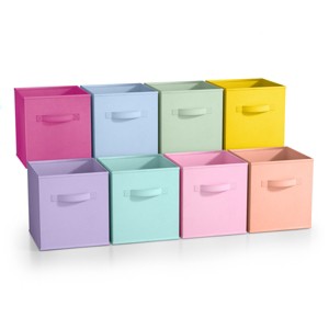 Sorbus 8 Pack 11 Inch Foldable Storage Cubes with Handles- for Organizing Home, Shelves, Nursery, Playroom, Closet and More - 1 of 4