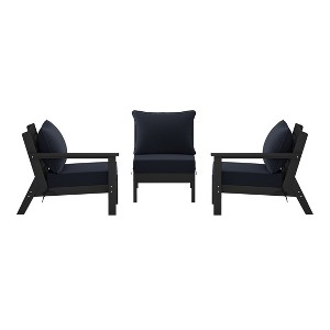 WestinTrends Avalon Outdoor Patio HDPE Sectional Sofa with Patio Cushions - 1 of 4