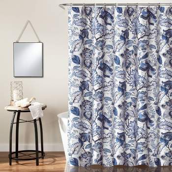 Cynthia Jacobean Kids' Shower Curtain Blue - Lush Décor