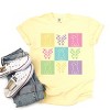 Simply Sage Market Checkered Bunny Outline Coquette Garment Dyed Tee - 3 of 4
