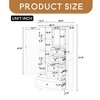 Tall and Wide Storage Cabinet with Doors for Bathroom/Office/Living Room, Four Drawers of Different Sizes, Adjustable Shelves - Leovsnove - 3 of 4