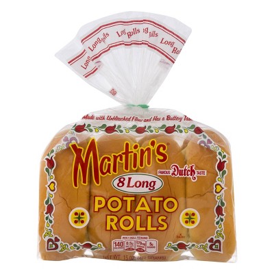 Martin's Long Roll Potato Sandwich Rolls - 15oz/8ct