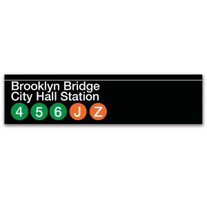 Courtside Market Brooklyn Bridge City Hall Station 6x24 Wooden Artboard Décor - 1 of 2