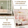 Metal Bunk Bed Twin Over Twin, Heavy Duty Bunkbeds Frame with Safety Guard Rails for Kids Boys GirlsSteel Bed for School, Bedroom Space-Saving - 4 of 4