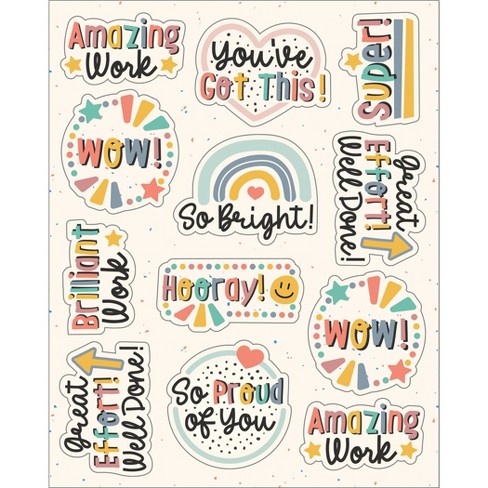 Cute Pastel Motivational Stickers for Students –