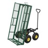 Garden Dump Cart with Removable Sidewalls, 900 LBS Steel Dump Wagon with 180° Swivel Handle & 10-inch Tires - 2 of 4