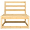 VidaXL Patio Middle Sofas with Gray Cushions 2 pcs Solid Wood Pine - 4 of 4