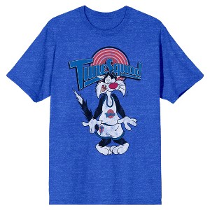 Space Jam Tune Squad Sylvester Men's Royal Heather T-shirt - 1 of 1