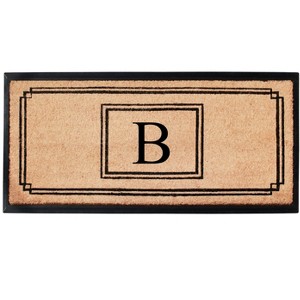 A1HC Natural Coir Monogrammed Heavy Duty Entrance Door Mat 24X48, Anti-Shed Treated Durable Doormat - 1 of 4