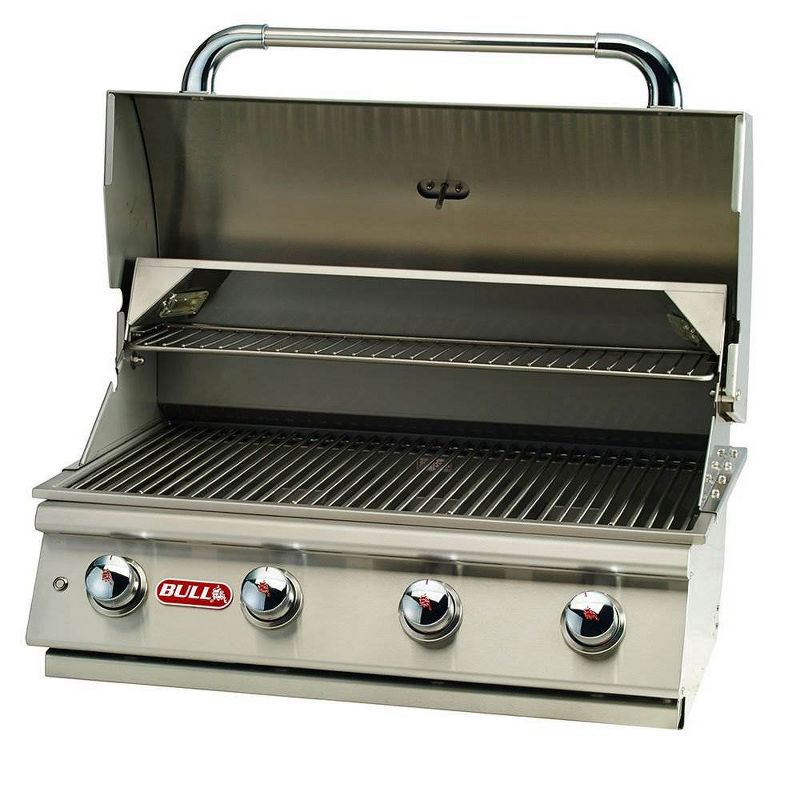 Bull Lonestar 4 Burner 30'' Stainless Steel Gas Barbecue Grill Head, Natural Gas, 3 of 7