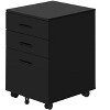 NicBex Modern File Cabinet with Wheels,Vertical Filing Cabinets with 3 Drawers and Handles,Office Cabinet for Home, Office - 4 of 4