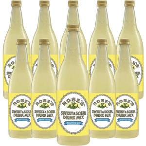 Rose’s Sweet & Sour Syrup 10 Pack 1 Liter Bottle, | Perfect for Cocktails, Beverages, and Mixers - 1 of 4
