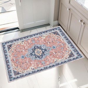 Washable Area Rug for Living Room, Bedroom, Dining, Vintage, Non-Slip, Stain-Resistant - 1 of 4