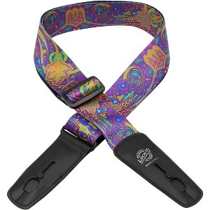 Lock-It Straps Bob Masse Rock Art Leather End Guitar Strap - 1 of 4