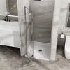 MAYEERTY 34"x 72" Bifold Frameless Glass Shower Door 1/4 inch Tempered Clear Glass Pivot Swing Shower Panel in Chrome Finish, Foldable - 3 of 4