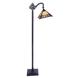 Chloe Lighting Tristan Tiffany-Style 1 Light Reading Floor Lamp 11" Wide - 1 of 4