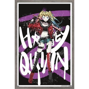 Trends International DC Comics - Harley Quinn Anime - Bat Framed Wall Poster Prints - 1 of 4