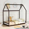 CAVINAS Twin/Full Size Wooden House-Shaped Bed Frame,Cute Floor Bed for Kids Room,Bedroom - 2 of 4