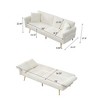 MYINDA 79-Inch Corduroy Sofa Bed, Convertible Double Sofa Bed with Folding Armrests for Living Room and Tight Spaces - 3 of 4