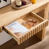 PAGED Curved Console Table with Drawer, Modern Minimalist Entryway Table with Unique Vertical Stripe Design for Living Room, Entrance - 3 of 4