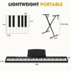 SKONYON 88 Key Digital Piano Keyboard with Stand Full-Size Semi-Weighted Electric Piano with Sustain Pedal - 4 of 4
