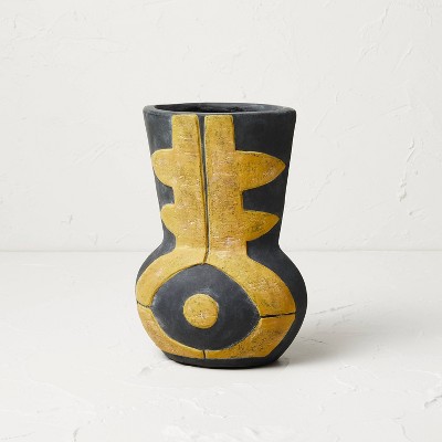 Medium Geo Pattern Vase Yellow - Opalhouse&#8482; designed with Jungalow&#8482;