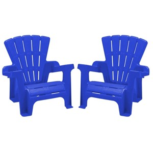 American Plastic Toys Inc. 2pk Adirondack Chair Seating Sets - Blue - 1 of 4
