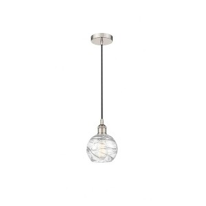 Athens Deco Swirl - 1 Light Mini Pendant In Industrial Style-8.75 Inches Tall and 6 Inches Wide - 1 of 1