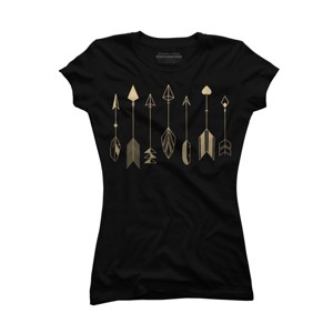 Junior's Design By Humans Be Brave Little Arrow (gold) By staceyroman T-Shirt - 1 of 3
