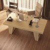 FUFU&GAGA Light - toned Wood Office Desk: Spacious Workspace, Stable Design, Storage Function - 2 of 4