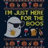 Men's Design By Humans Funny Here For The Boos Ugly Halloween Sweater By DragonTee T-Shirt - 2 of 4
