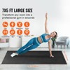 VEVOR Exercise Mat, Non Slip High Density Premium Yoga Mat, Exercise Yoga Mat for Men & Women, Fitness & Exercise Mat with Bag & Carry Strap (7x5ft) - 3 of 4
